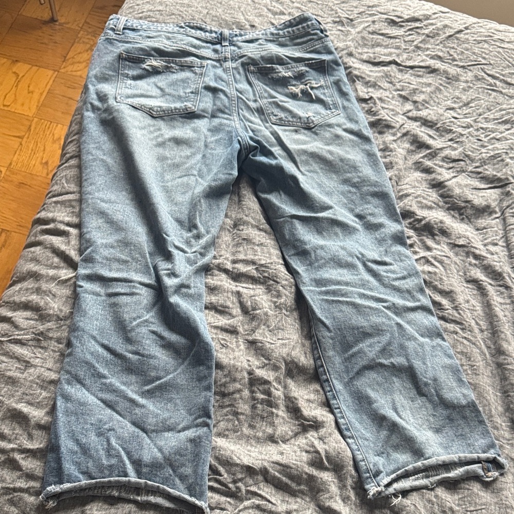 Flying Monkey Light Blue Distressed Boyfriend Jeans - Picture 6 of 7